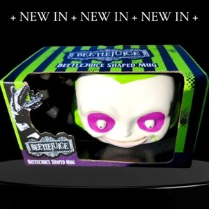 NWT Paladone Beetlejuice Face Shaped Coffee Mug